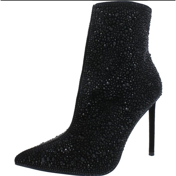 Journee Collection Shoes - Journee Collection Womens Alexis Black Booties Shoes 6 Medium (B,M) BHFO 4263